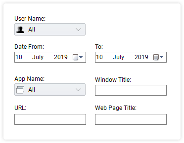 Función de filtrado avanzado en Best Free Keylogger